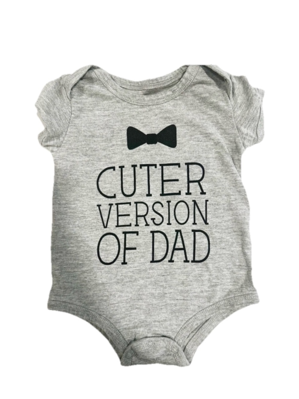 Cuter Version of Dad Grey Baby Bodysuit